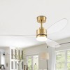 Airsurfer 52-Inch White Ceiling Fan with Remote, Reversible DC Motor, 3 ABS Blades & Color-Changing LED Light - 2 of 4