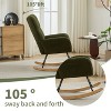 CAVINAS Modern Rocking Chair with Soft Cashmere Teddy Fabric, Accent Armchair with Ergonomic Curved Backrest and Solid Wood Frame - 4 of 4