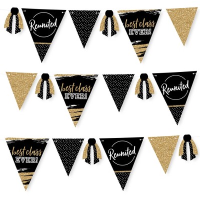 Big Dot of Happiness Reunited - DIY School Class Reunion Party Pennant Garland Decoration - Triangle Banner - 30 Pieces