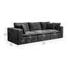 GDFStudio Verlano Modular Plush Corduroy Upholstered Sectional Sofa - 3 of 4