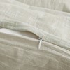 Peace Nest Jacquard Cotton Linen Blend Duvet Cover Set, 3 Piece Bedding Set with Pillow Shams, Grid, Full/Queen - 4 of 4