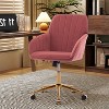 NicBex Adjustable Office Chair with Wheels,Modern Ergonomic Computer Chair,Swivel Velvet Upholstered Desk Chair for Adult, Student - 2 of 4