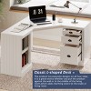 L Shaped Desk Modern with Smooth Silent Drawer Slides and Open Shelves for Home Office 57in Wide - 3irtyhousy - 2 of 4