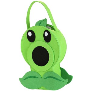HalloweenCostumes.com One Size       Plants vs. Zombies Pea Shooter Treat Bag., Black/Green/Green - 1 of 4