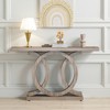 Lirago,Farmhouse Console Table / Geometric Base & Thick Top - Hallway, Living Room & Entryway Accent Table - 2 of 4