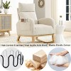 CAVINAS 27.6" Rocking Accent Chair with High Backrest and Side Pockets, Upholstered Lounge Arm Chair for Living Room - 4 of 4
