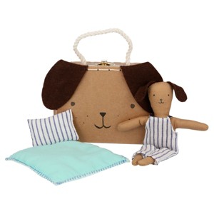 Meri Meri Stripy Puppy Mini Suitcase Doll (Pack of 1) - 1 of 4