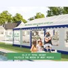 AMERLIFE 13 x 32 FT Party Tent with Rolled Sidewalls and Zinc Alloy Tube & Spiral Stakes, Waterproof Event Shelters, White & Blue - 2 of 4
