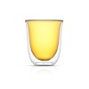 JoyJolt Levitea Double Walled Glass - Set of 4 Tumbler Glassware - 8.4-Ounces - Amber - 3 of 4