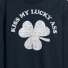 Men's - Instant Message - Kiss My Lucky Ass Long Sleeve Graphic T-Shirt - 2 of 4