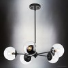 Urban Ambiance Luxury Minimalist Indoor Chandelier,  5-7/8''H x 28"W x 28''D,  Matte Black Finish, UHP4449 - 4 of 4