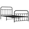 vidaXL Black Steel Bed Frame with Headboard and Footboard - Robust Construction, Unique Design, Under-Bed Storage Space - 4 of 4