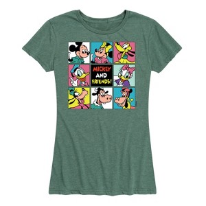 Women's - Disney - Mickey and Friends Grid Short Sleeve Graphic T-Shirt - 1 of 4