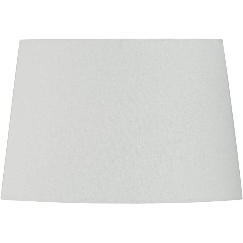Springcrest White Medium Modified Oval Lamp Shade 12.5" Wide and 10" Deep at Top x 15" Wide and 11" Deep at Bottom x 10" Height (Spider) Replacement, 4 of 9