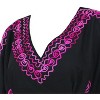 HAPPY BAY Women's Summer Vacation Beachwear Mini Swim Suit Short Beach Dress Front Tie Bathing Suit Cover Ups Large-X-Large Black Solid - 2 of 3