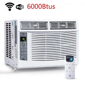 6000Btus Window Air Conditioner With Dehumidifier & Remote Control & Timer for Rooms Up to 350 Square Feet - 1 of 4