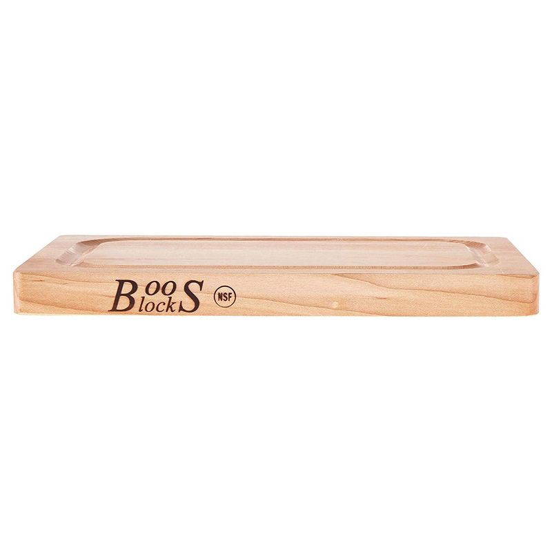 John Boos Small Chop-N-Slice Maple Wood Cutting Board for Kitchen, Reversible Edge Grain Square Butcher Boos Block, 4 of 8