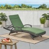 GDFStudio Olivia Outdoor Water Resistant Fabric Chaise Lounge Cushion - 2 of 4