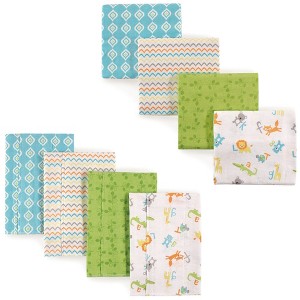 Luvable Friends Infant Boy Cotton Flannel Burp Cloths and Receiving Blankets, 8-Piece, Abc, One Size - 1 of 1