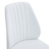 Sapphtopaz Modern PU Dining Chairs Armless Upholstered Living Room Chairs with Extended Backrest and Metal Legs Chair for Dining Room - 3 of 4