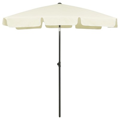 vidaXL Beach Umbrella Sand Yellow 70.9 in.x47.2 in.