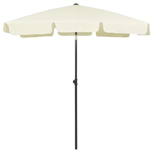 vidaXL Beach Umbrella Sand Yellow 70.9 in.x47.2 in. - 1 of 4