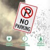 Unique Bargains Aluminum Reflective Durable Waterproof NO Parking Sign with P - 3 of 4