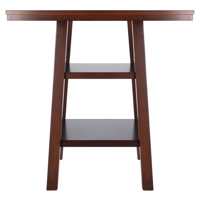 Orlando Square High Table with 2 Shelves Wood/Walnut - Winsome, 6 of 7