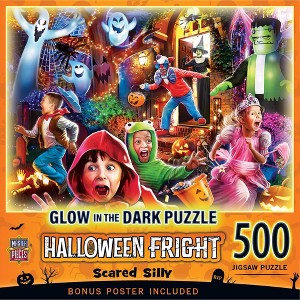 MasterPieces 500 Piece Glow in the Dark Halloween Puzzle - Scared Silly - 1 of 4