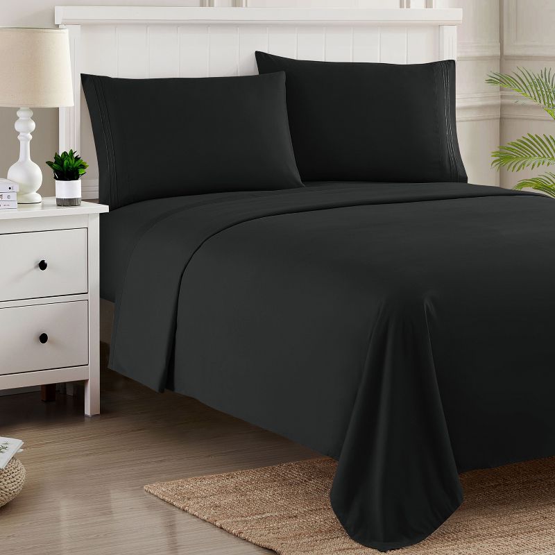 4 Piece Sheet Set, Ultra Soft 1800 Series, Double Brushed Microfiber by Sweet Home Collection™, 4 of 6