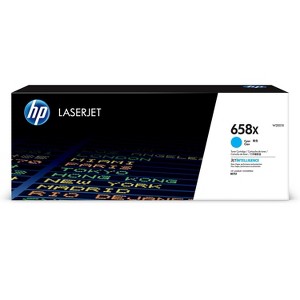 HP Inc. 658X High Yield Cyan Original LaserJet Toner Cartridge, ~28,000 pages, W2001X - 1 of 4