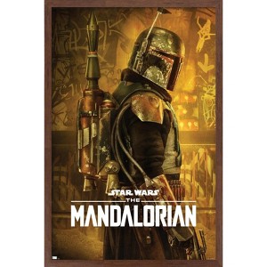 Trends International Star Wars: The Mandalorian Season 2 - Boba Fett One Sheet Framed Wall Poster Prints - 1 of 4