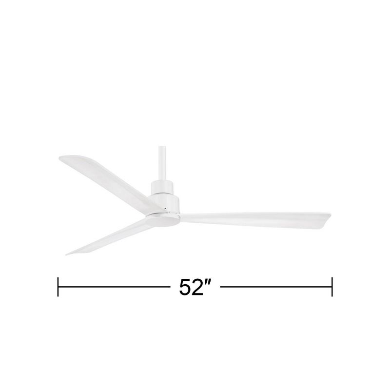 52" Minka Aire Modern Outdoor Ceiling Fan with Remote Control Flat White Wet Rated for Patio Exterior House Porch Gazebo Garage, 5 of 7