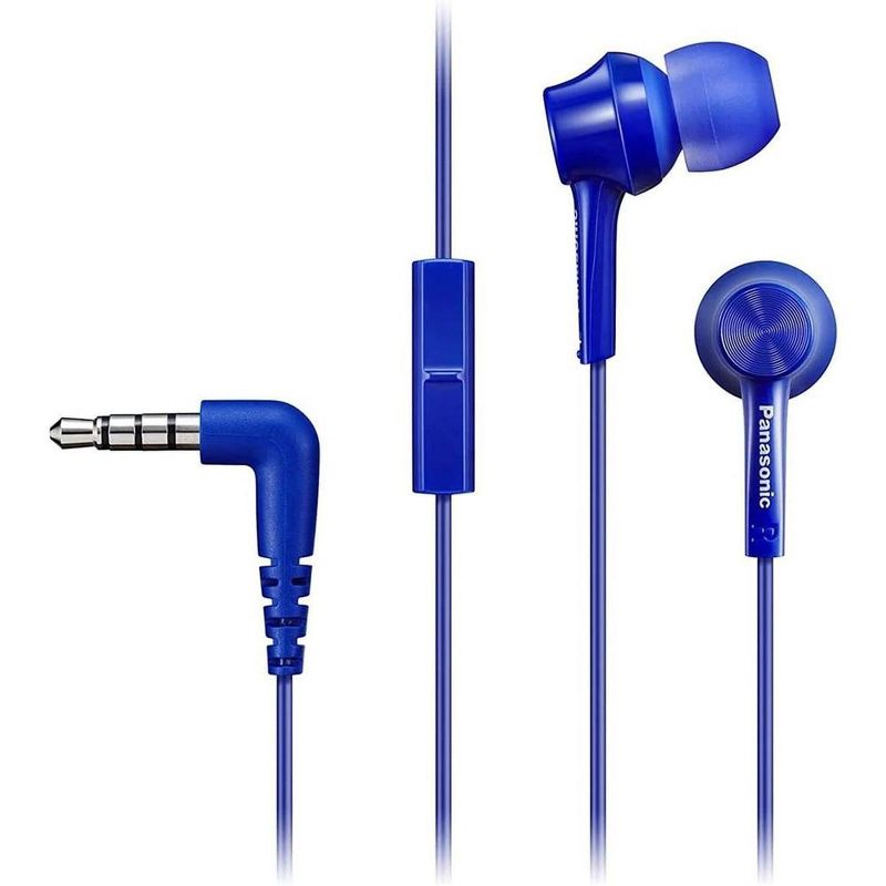 Panasonic in-Ear Headphones, Blue, 1 of 2