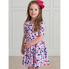 RuffleButts Toddler Girls Knit Short Sleeve Twirl Dress - 3 of 4