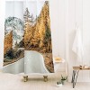 Deny Designs 83 Oranges Snow And Gold Pine Shower Curtain - 2 of 3