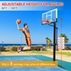 Outdoor Basketball Hoop, Basketball Hoop System - 55" Tempered Glass Backboard, 8-10Ft Height Adjustment, In-Ground Pro Goal for Driveway/Backyard - 2 of 4