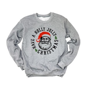 Simply Sage Market Women's Graphic Sweatshirt Holly Jolly Santa - 1 of 3