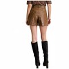 Women's Faux Leather Belted Shorts - KORI - 3 of 3