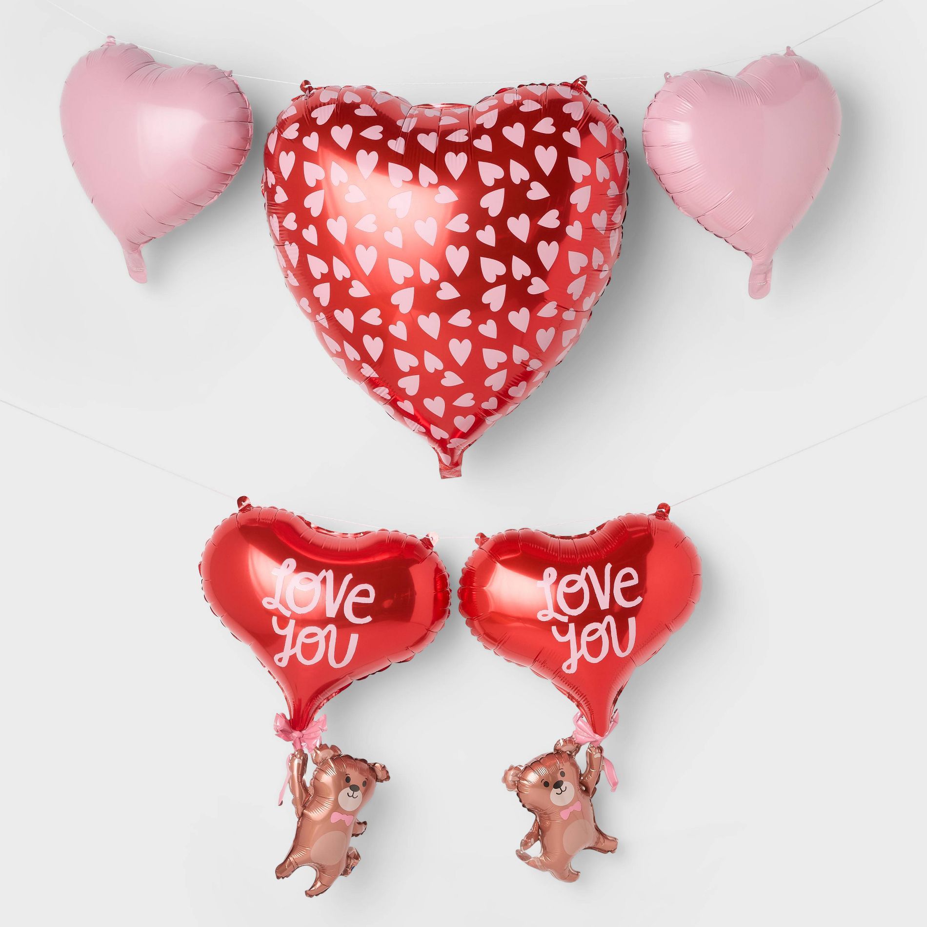 5ct Valentine's Day Foil Balloon Bundle - Spritz™