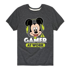 Boys' - Disney - Gamer At Work Short Sleeve Graphic T-Shirt - 1 of 4