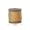 Storied Home 1/2"W Cotton Metallic Ribbon on Wood Spool, Gold Color - 2 of 2