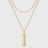 14K Gold Dipped Cubic Zirconia Duo Initial Multi-Strand Necklace - A New Day™ Gold - 2 of 4