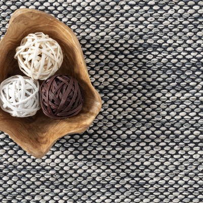 Coastal Cool Gray Cotton 4' x 6' Handcrafted Area Rug