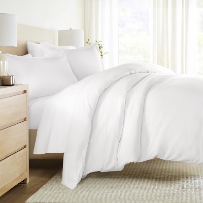 3 Piece Brushed Cotton Duvet Cover Set - Washed for Extra Softness - 100% Long Staple Sateen Weave Cotton - Becky Cameron