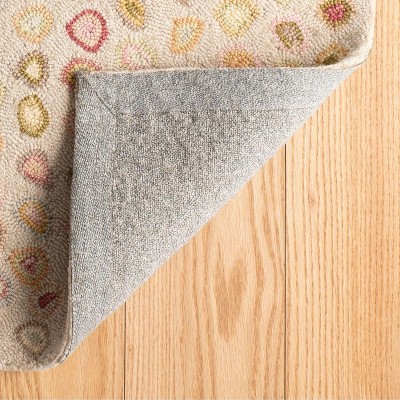 Handmade Rectangular Abstract Wool Rug with Cotton Backing, 3'x5'