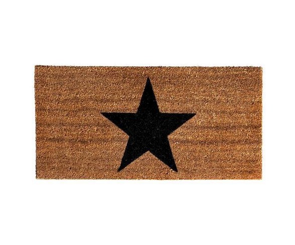 34 x 22 Coir Door Mat with Star - 3R Studios