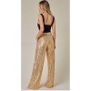 Women's Sequin Wide Leg Pants - WISTERIA LANE - 3 of 4