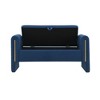 PAGED Storage Ottoman Bench Modern Shoe Bench with Metal Decorative Strips, Teddy Fabric End of Bed Stool for Living Room, Entryway - 4 of 4