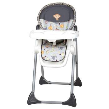 Baby Trend Sit-Right Steel Frame Compact Freestanding Foldable High Chair with Reclining Seat, Safety Harness, & Removable Tray Insert, Bobble Heads